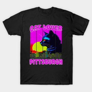 DISTRESSED Cat Lover PIttsburgh Pennsylvania Home Pride T-Shirt